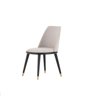 Designer Mega komfortabler beige Esszimmerstuhl im modernen Stil