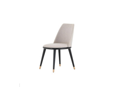 Designer Mega komfortabler beige Esszimmerstuhl im modernen Stil