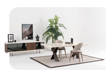 Esstisch 4x Stühle Anrichte Gruppe Esszimmer Garnitur 6tlg. Set Möbel