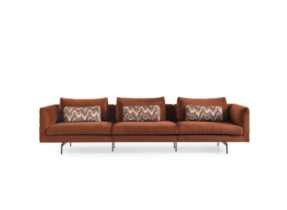 Wohnzimmer Sofa 4 Sitzer Couch Sitz Polster Couchen Design braun