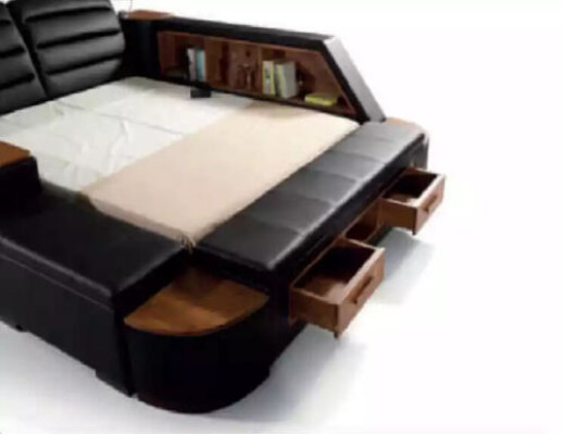 Multifunktion Bett Doppelbetten Modernes Bettgestell Betten 180x200cm Hotel Neu