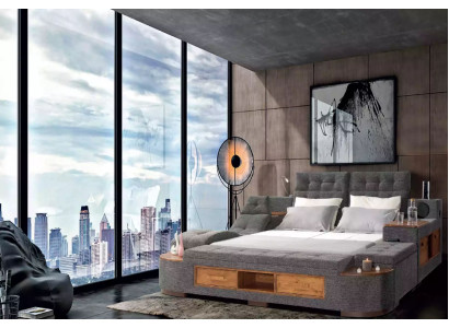 Multifunktion Bett Doppelbetten Modernes Bettgestell Betten 200x200cm Hotel Neu