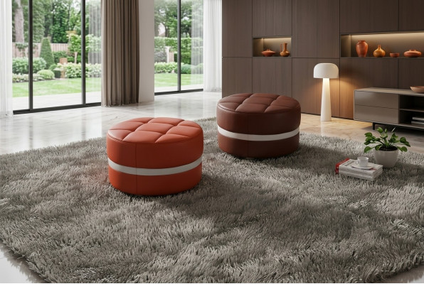 Design Polster Hocker Fußhocker Ottomane Sitz Gepolstert Pufa FT003