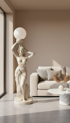 Antik Stil Stehleuchte Standleuchte Leuchte Lampe Figur Skulptur Design Leuchten