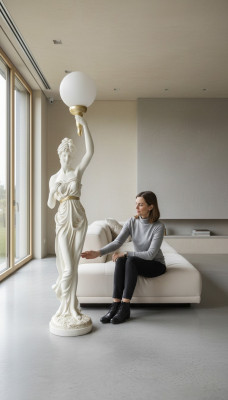 XXL Design Steh Leuchte Stand Leuchten 153cm Lampe Skulptur Figur Figuren Statue