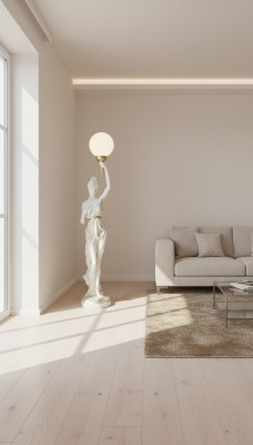 XXL Design Steh Leuchte Stand Leuchten 153cm Lampe Skulptur Figur Figuren Statue
