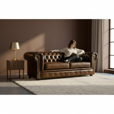 Chesterfield Sofa 2 Sitzer York Couch Polster Sofas Couchen Neu