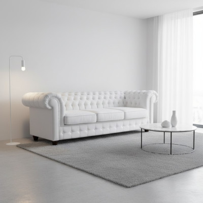 Design Klassiker Chesterfield Big XXL Couch Leder Textil Sofas Couchen 3 Sitzer