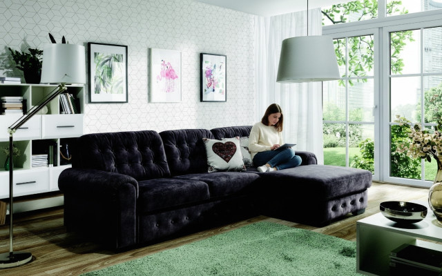 Polster Schlaf Eck Sitz Sofa Polster Garnitur Wohnlandschaft Sofas Couchen