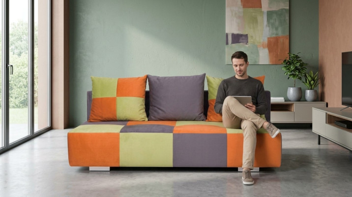 Ultrakompaktes modernes 3-Sitzer-Schlafsofa für Ihr Jugendstilhaus