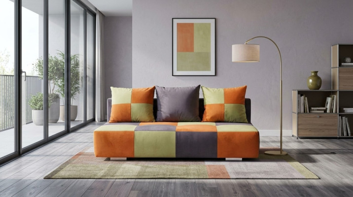 Ultrakompaktes modernes 3-Sitzer-Schlafsofa für Ihr Jugendstilhaus