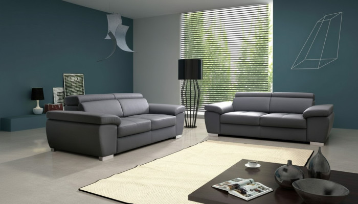 Design Polster Sitz Couch 2 Sitzer Garnitur Sofa Sofas Couchen Textil Stoff Neu