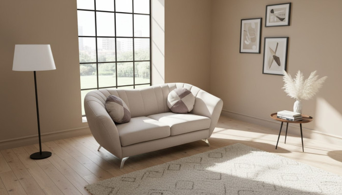 das 2-Sitzer-Sofa in einem eleganten und modernen Stil passt perfekt in jedes Interieur