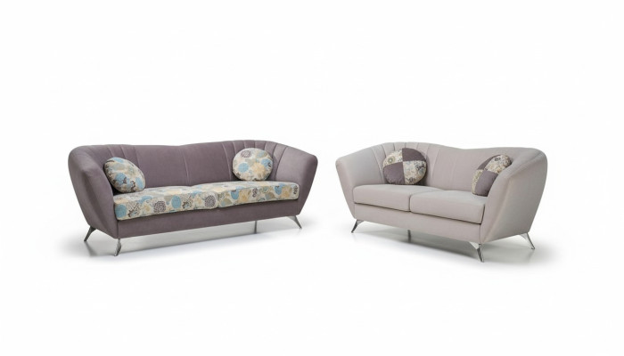 Design Poster Couch Sofagarnitur Sitz 3+2 Sitzer Set Stoff Garnitur Vittoria