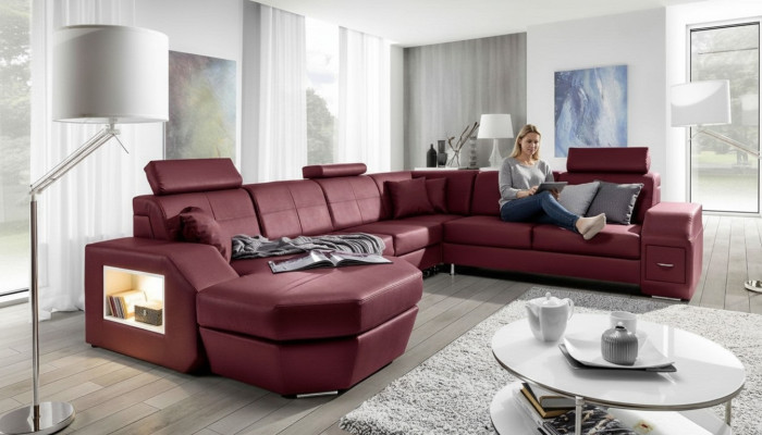 Edle Design Polster Eck Couch Garnitur Wohnlandschaft Sofas Couchen Sitz