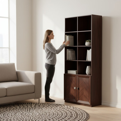System Büro Möbel Deko Vitrine Aktenschrank Klassischer Holz Schrank Regal
