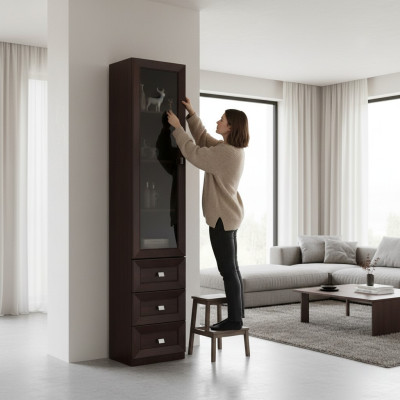 System Büro Deko Möbel Vitrine Aktenschrank Regale Klassischer Holz Schrank