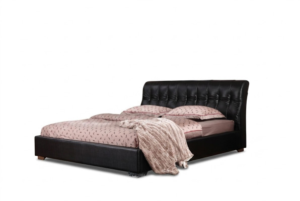 Designer Schlafzimmer Doppelbett Bett Betten Leder Hotel Luxus Polster
