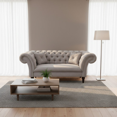 Chesterfield Design Sofa Couch 2 Sitzer Polster Sofas Couchen 2er Garnitur Neu