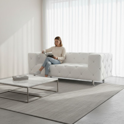Chesterfield Sofa Ledersofa Designer Kristallen Couch Polster Sofas Couchen Neu