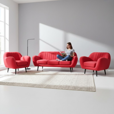 Sofagarnitur 3+2+1 Couch Polster Sofas Couchen Wohnzimmer Design Chesterfield
