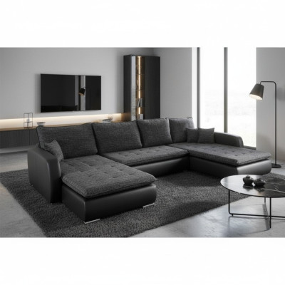 Design Ecksofa Sofa Elena Bettfunktion Couch Polster Sitz Eck Sofas XXL Neu