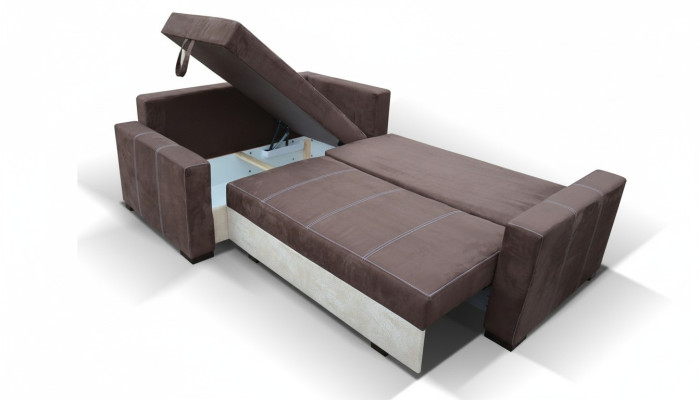 Design Schlafsofa Sofa Polster Wohnzimmer Ecksofa Couch Textl Stoff Garnitur