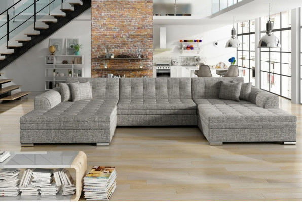 Design Ecksofa Schlafsofa Bettfunktion Couch Leder Polster Textil Sofas Neu 1070