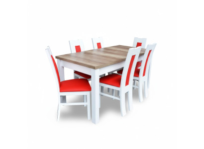 Tische Essgruppe Esszimmer Garnitur Tisch 6 Stühle Stuhl Set Holz