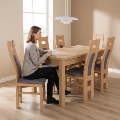 Tische Essgruppe Esszimmer Garnitur Stuhl Set Holz Essgarnituren Tisch