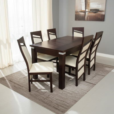 Esstisch 6 Stühle Sitzgarnitur Tisch Stuhl Set Esszimmer Garnituren Design