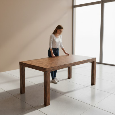 Ausziehbarer Design Dekor Holztisch Tisch Ess Wohnzimmer Holz Tische Massiv