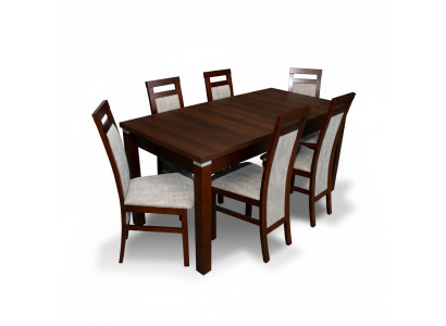 Design essgarnitur esstisch garnitur esszimmer tisch holz 6x stühle stuhl