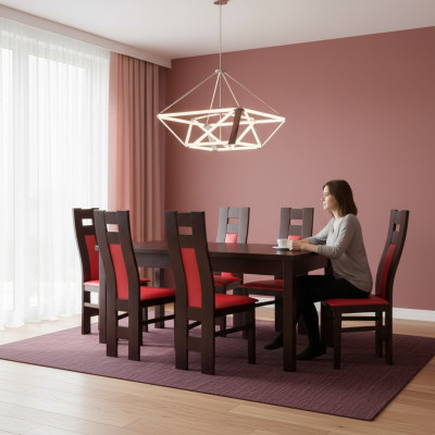 Esstisch Tisch + 6 Stühle Gruppe Esszimmer Wohnzimmer Garnitur