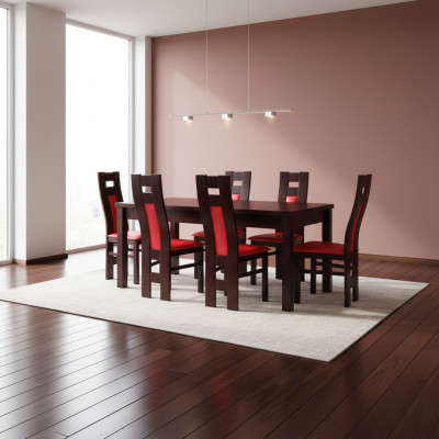 Esstisch Tisch + 6 Stühle Gruppe Esszimmer Wohnzimmer Garnitur