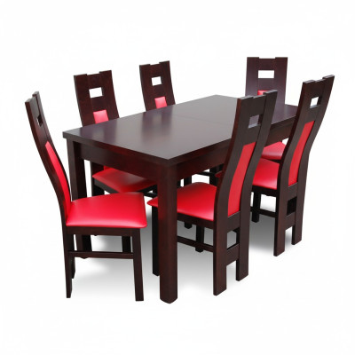 Esstisch Tisch + 6 Stühle Gruppe Esszimmer Wohnzimmer Garnitur