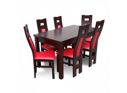 Esstisch Tisch + 6 Stühle Gruppe Esszimmer Wohnzimmer Garnitur