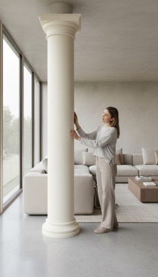 XXL Römische Stil 300cm Säule Design Säulen Luxus Einrichtung Haus Wohnung Neu