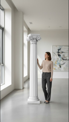 211cm Antike Säule Säulen Stein Skulptur Statue Römischer Garten Stil