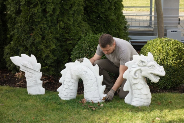 Figur Schlange Drachen Garten Statue Skulptur Skulpturen Figuren