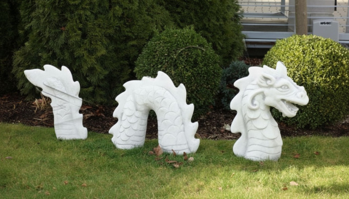 Figur Schlange Drachen Garten Statue Skulptur Skulpturen Figuren