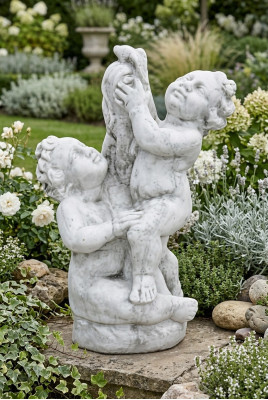 Figur Skulptur Kinder engel Skulpturen Designer Garten Figuren