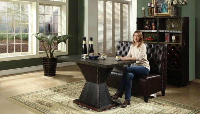 Chesterfield Sofa Bank Couch Sitzbank Braun Wartezimmer Wohnzimmer Büro Sofas