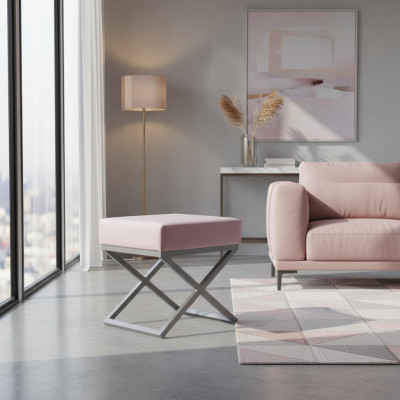 Pouf Fußhocker Rund Hocker Polsterhocker Sitzhocker Badhocker Hocker X Ottomane