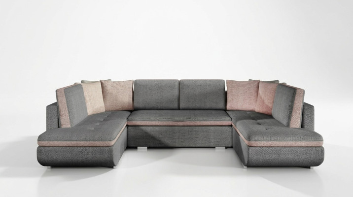 XXL Wohnlandschaft Ecksofa Sofa Couch Polster Garnitur Ecke Designer Neu Stoff