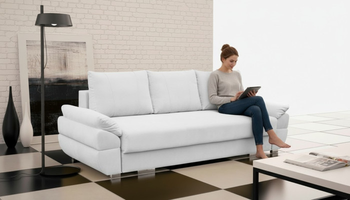 Designer 3 Sitzer Couch Sofa Polster Sofas Couchen 3er Textil Schlafsofa Bett