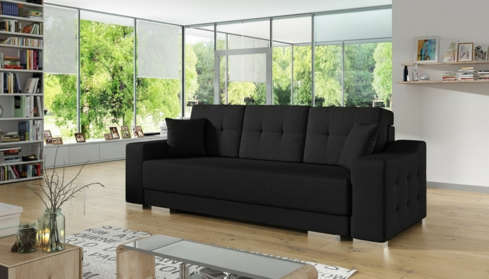 3 Sitz Sofa Couch Textil Stoff Bettfunktion Schlafsofa Neu Polster Garnitur Neu