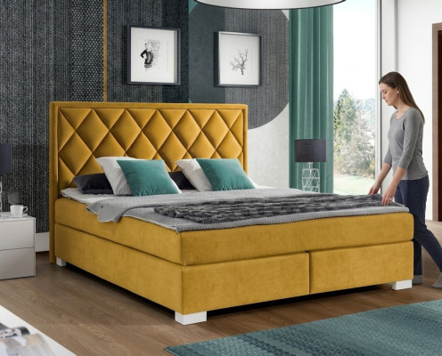 Betten Bett Polster Leder Textil Designer Edles Doppel Ehe Hotel Boxspring