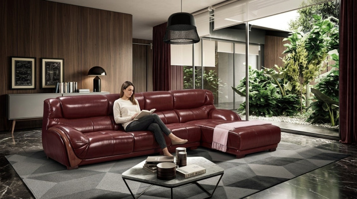 Eck Sofa Leder Polster Sitz Couch Garnitur Wohn Zimmer Landschaft Sofas