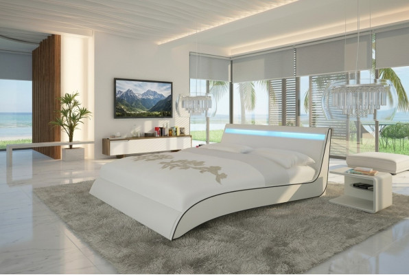 Design Betten Doppel Ehe Modernes Hotel Gestell Schlaf Zimmer Leder